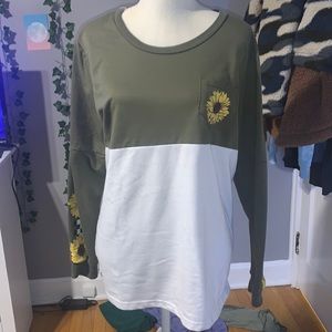 Sunflower checkered long sleeve tee